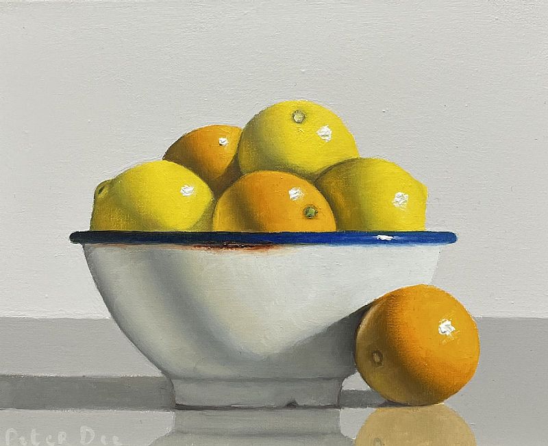 View Bowl of oranges and lemons **Special Christmas Show Price**