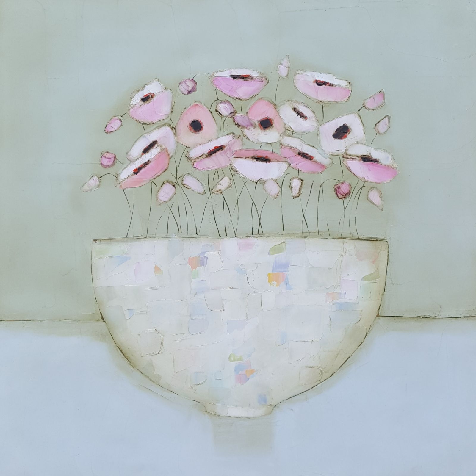 Eithne  Roberts - Bowl of soft  pinks