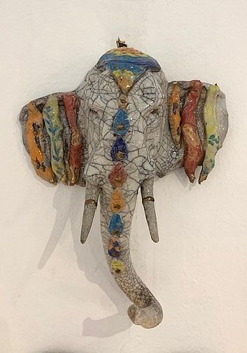 View Decorated elephant head