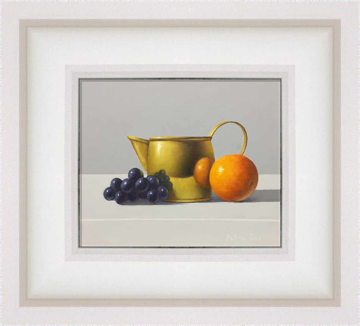 Brass and Fruit Still Life by Peter Dee