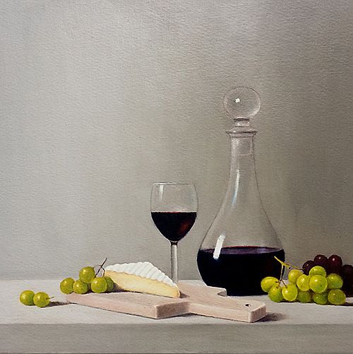 Peter Dee - Wine and Cheese Still Life