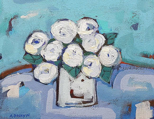 White Roses by Alison  Dickson