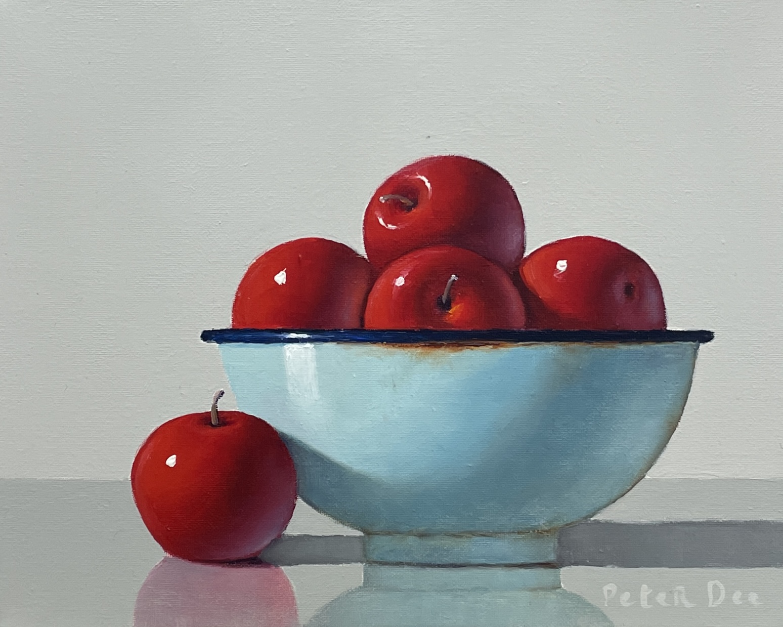 Peter Dee - Bowl of red apples **Special Christmas Show Price**