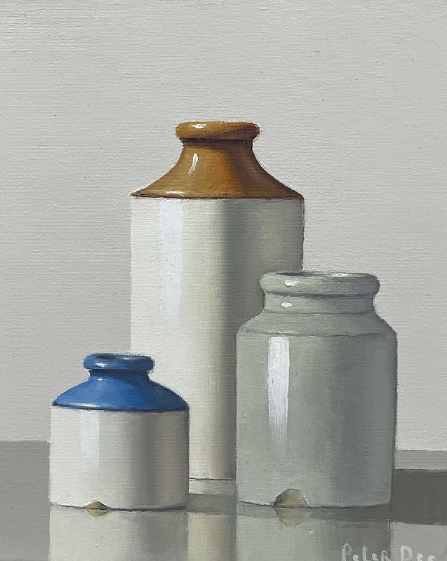 View Stoneware, bottles and jar II