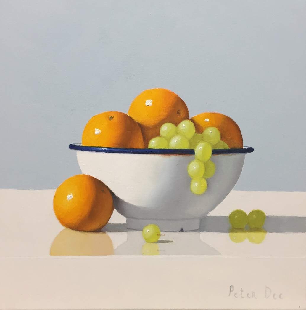 Oranges and Grapes Still Life by Peter Dee