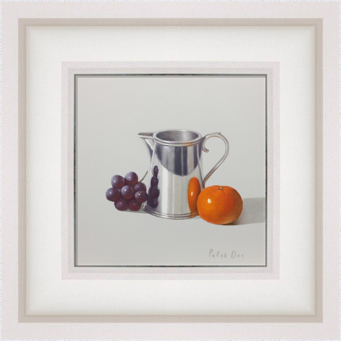 Silver and Fruit Still Life by Peter Dee