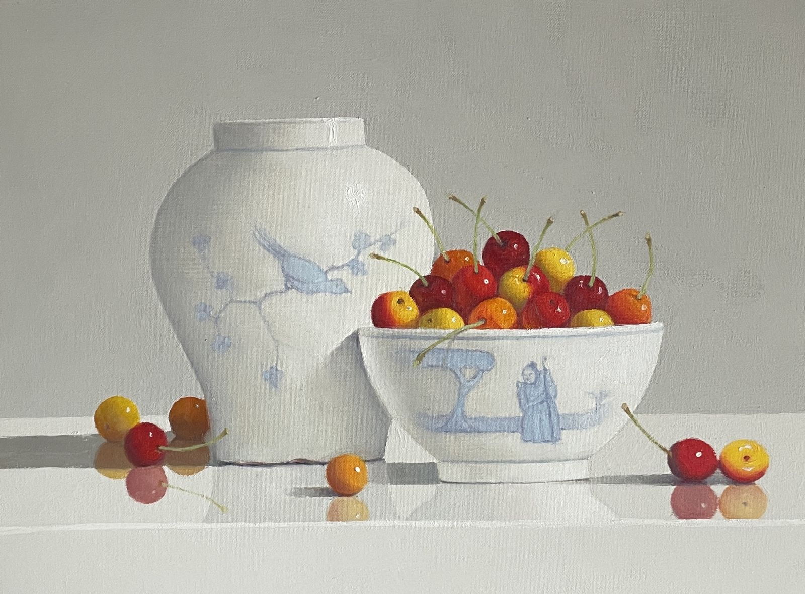 Still Life with Cherries by Peter Dee