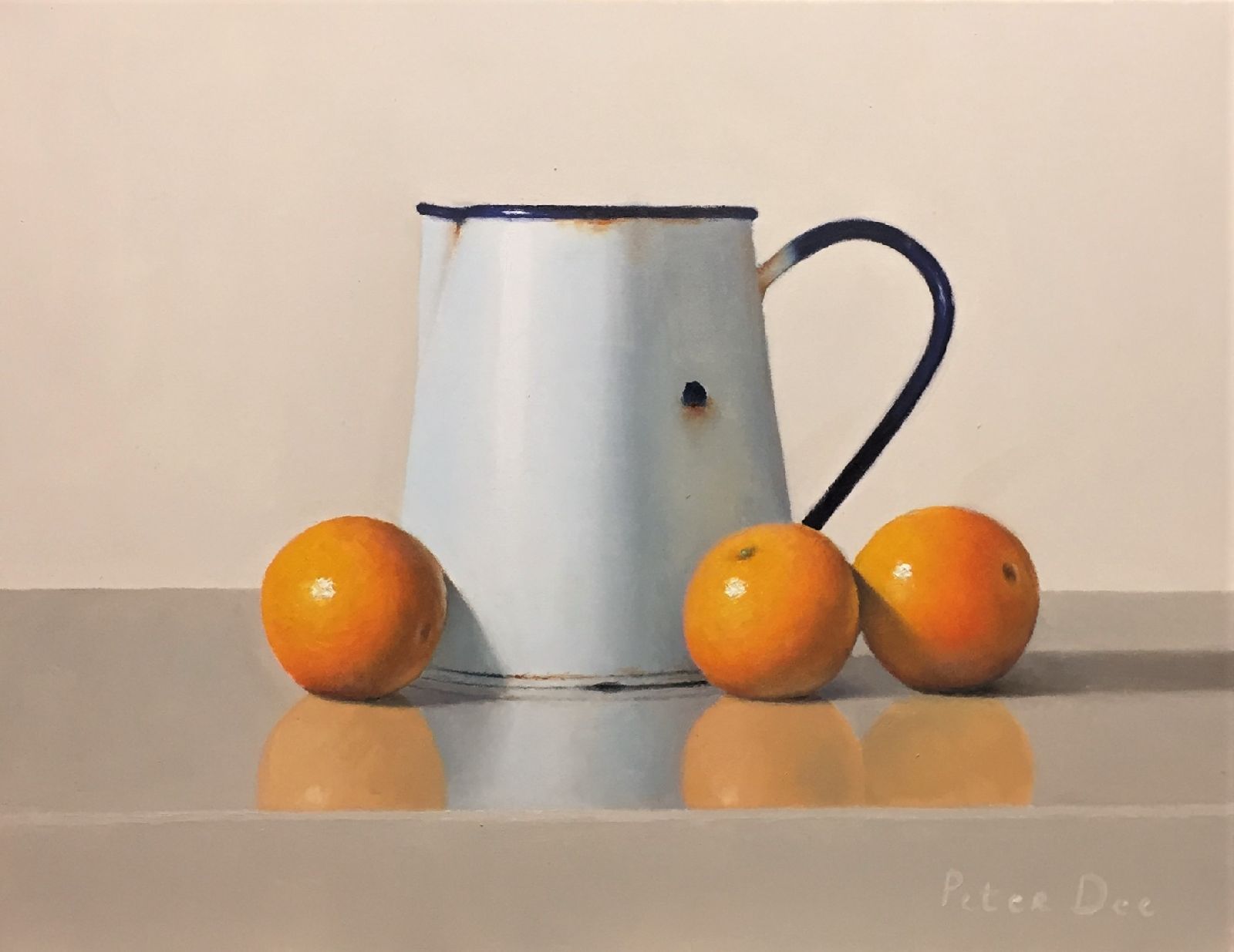 Blue Enamelware with Oranges by Peter Dee