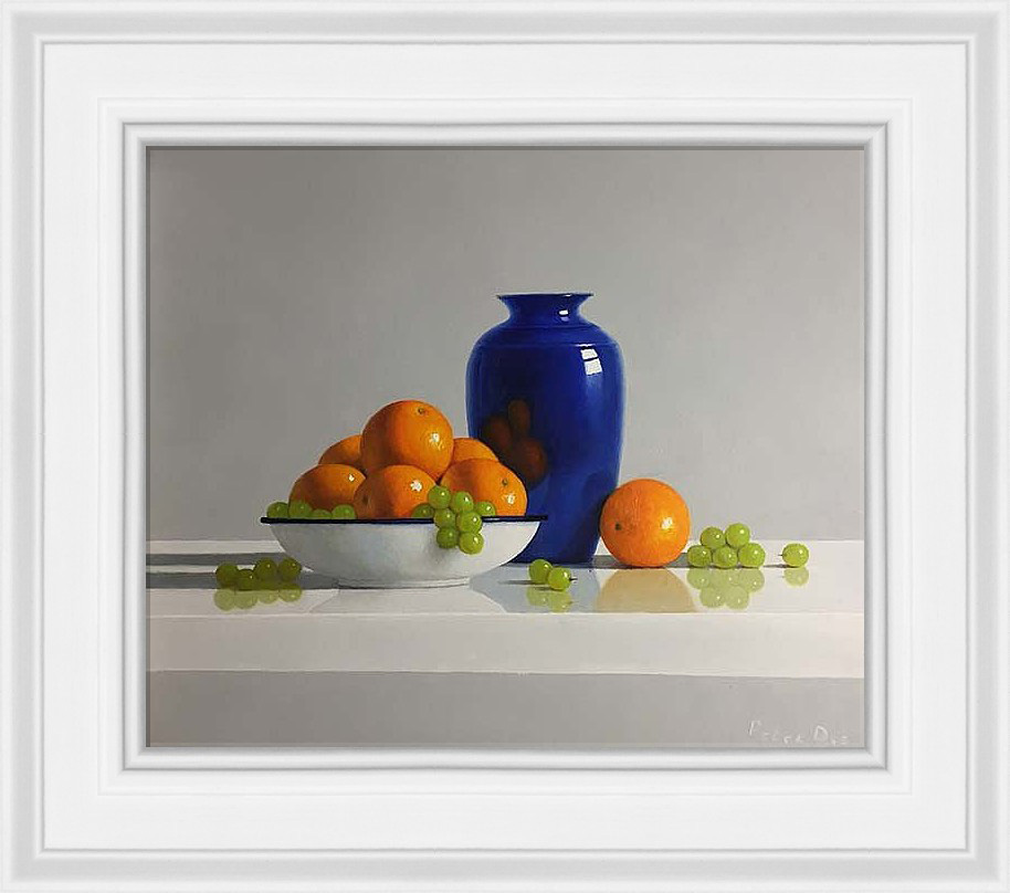 Blue Jug with Fruit by Peter Dee