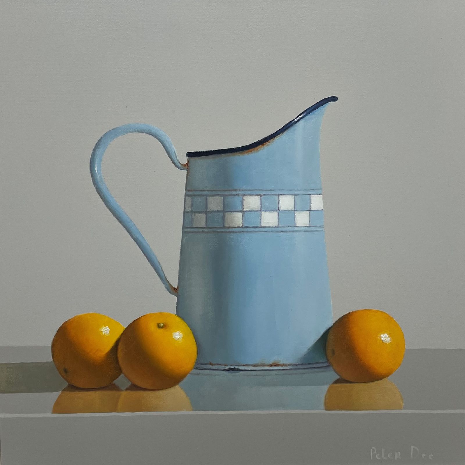 Vintage  Enamelware with Oranges by Peter Dee