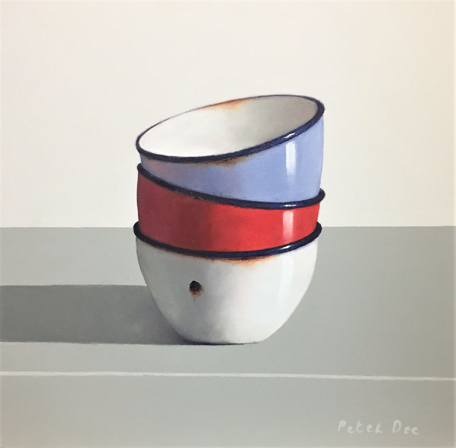 Peter Dee - Three Vintage Enamel Bowls
