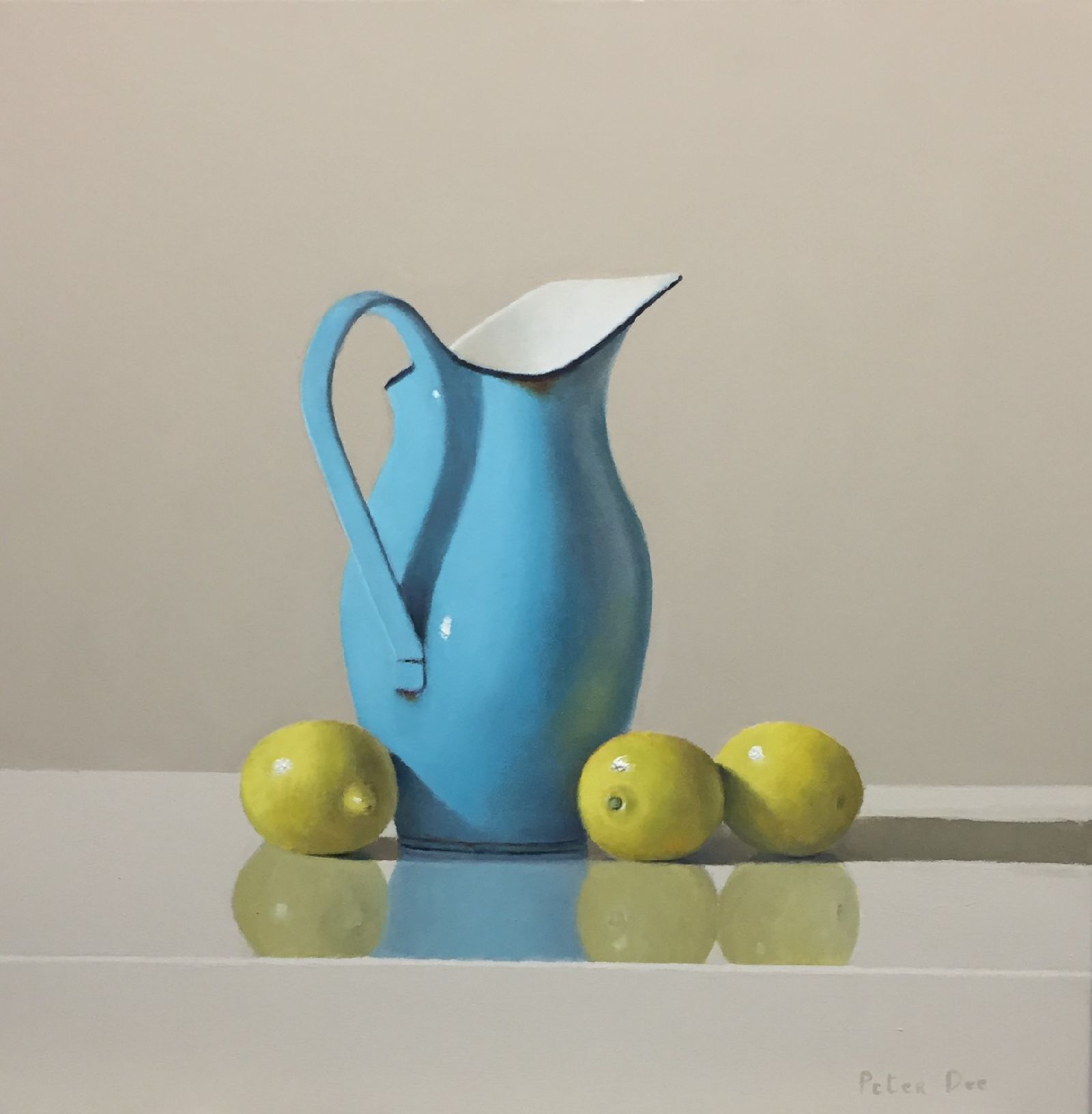 Turquise Enamelware with Lemons by Peter Dee