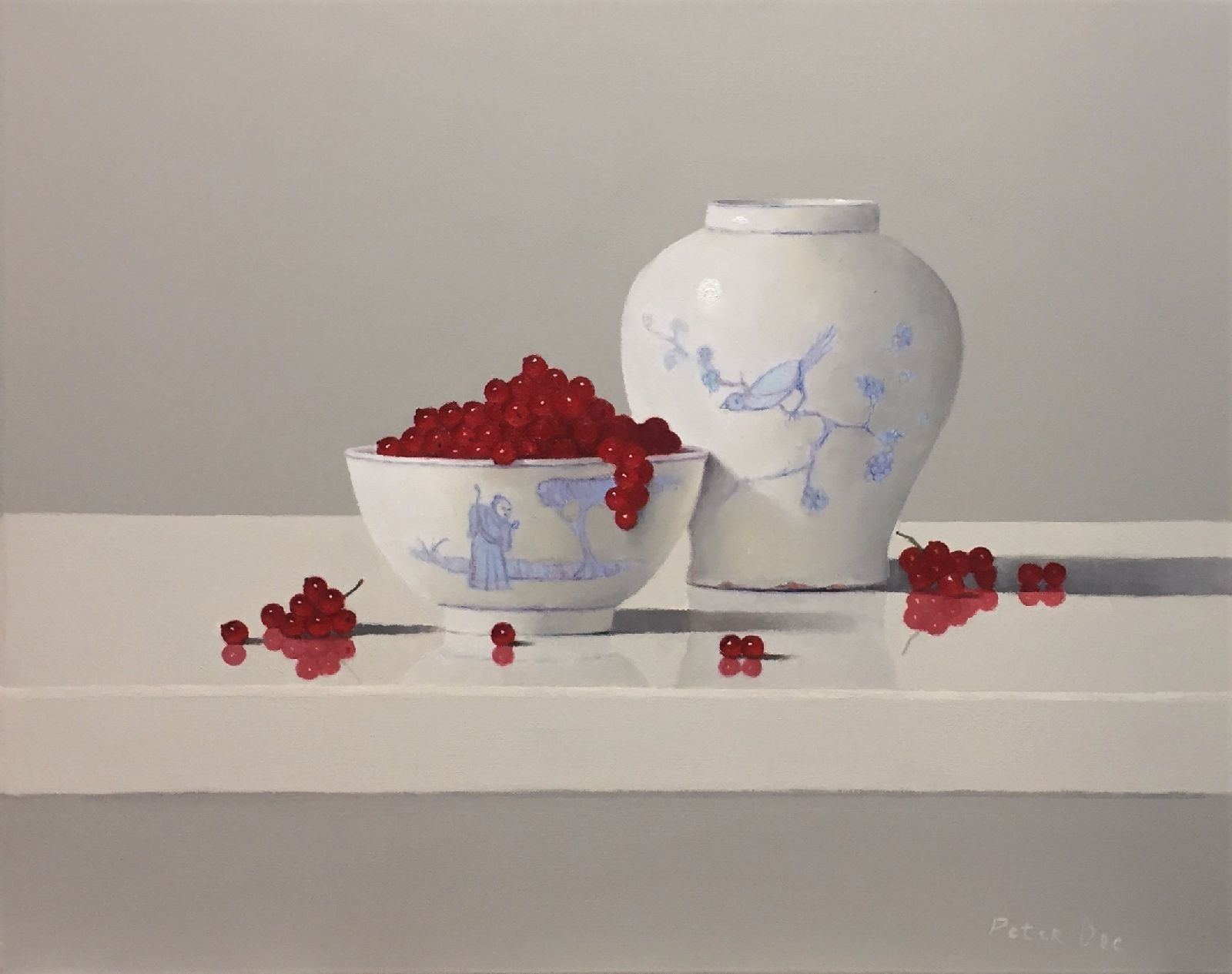 Oriental Still Life with Redcurrants by Peter Dee