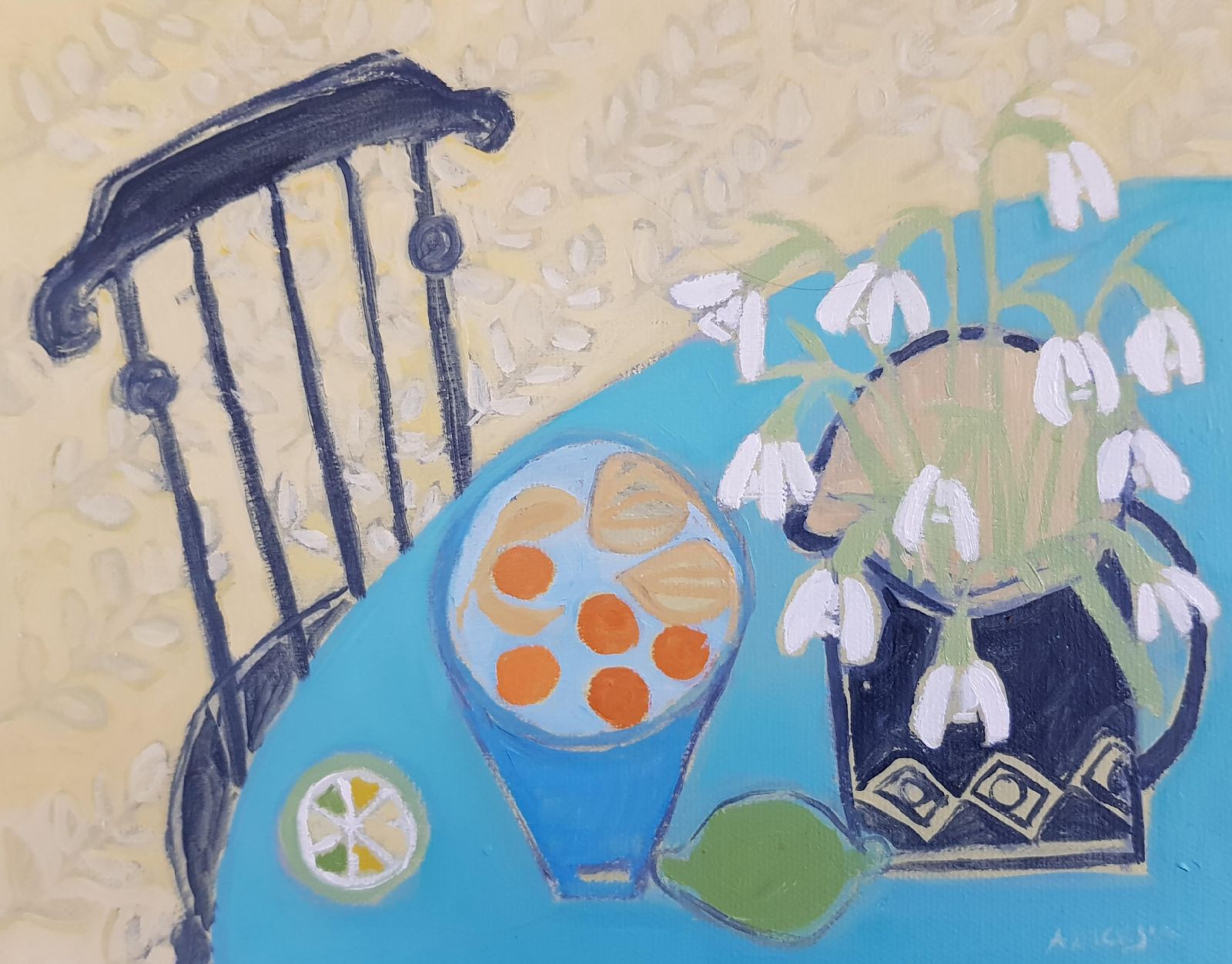 Snowdrops and limes by Alison  Dickson