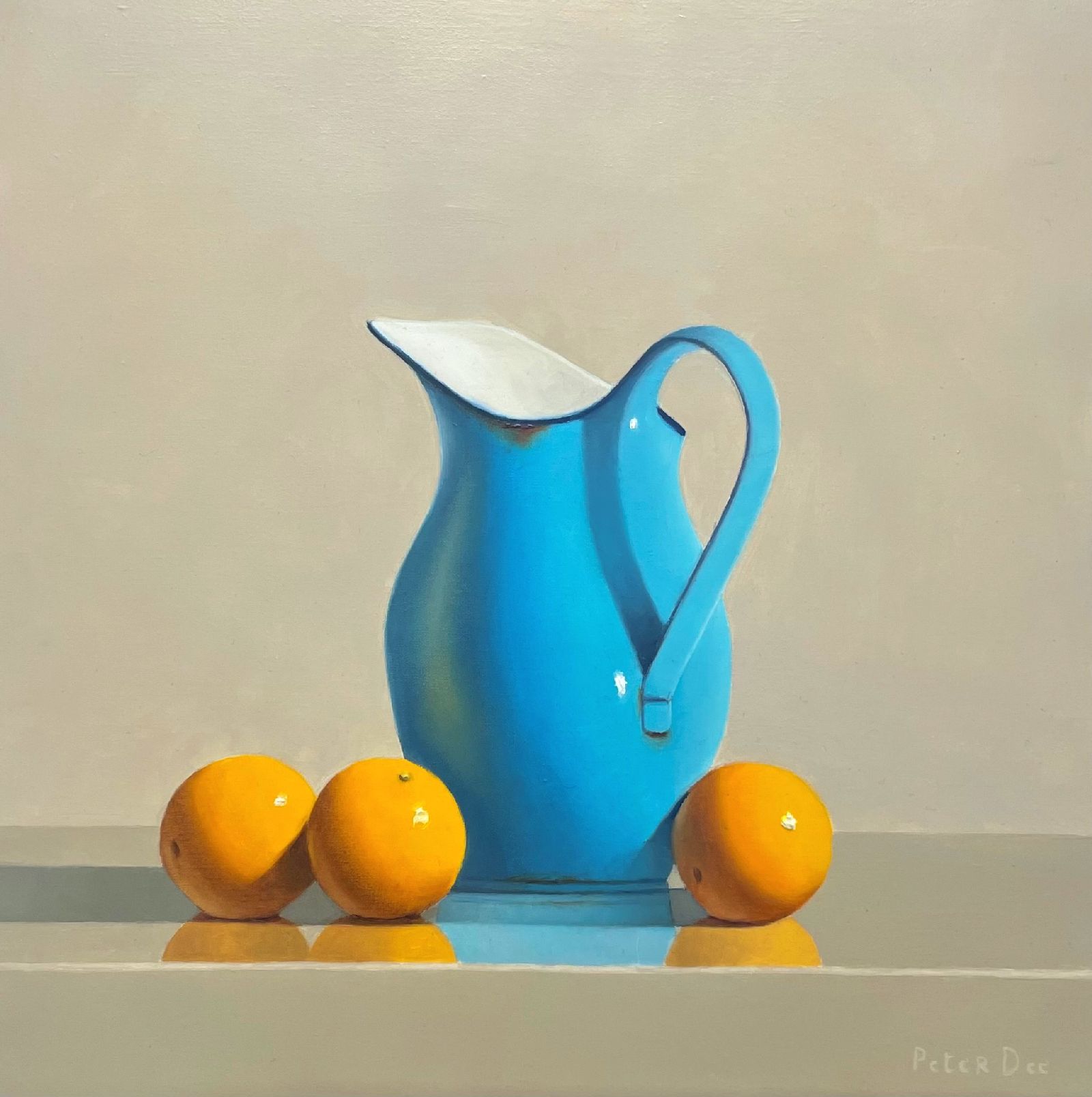 Turquoise Jug with Oranges   by Peter Dee