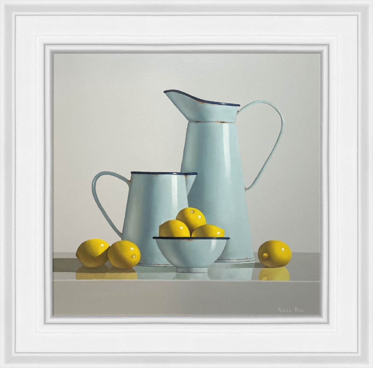 Vintage Enamelware with Lemons by Peter Dee