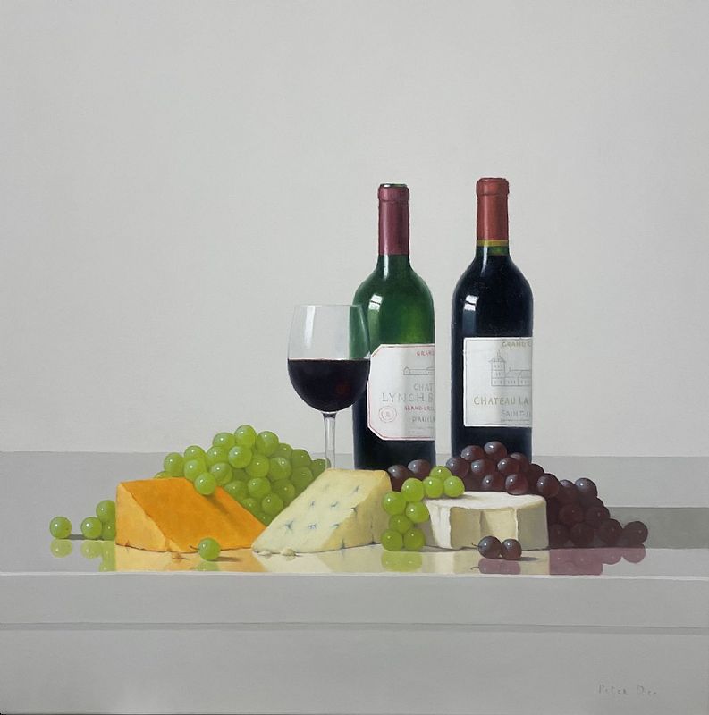 Peter Dee - Wine with Grapes, Cheddar, Stilton and Camembert