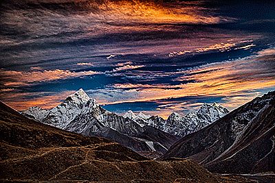Ama Dablam sunset by  Unknown