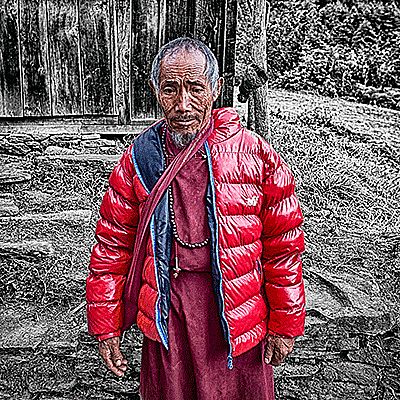Monk,Junbesi by  Unknown