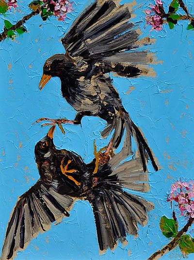 Birds Quarrelling by Lucy Doyle