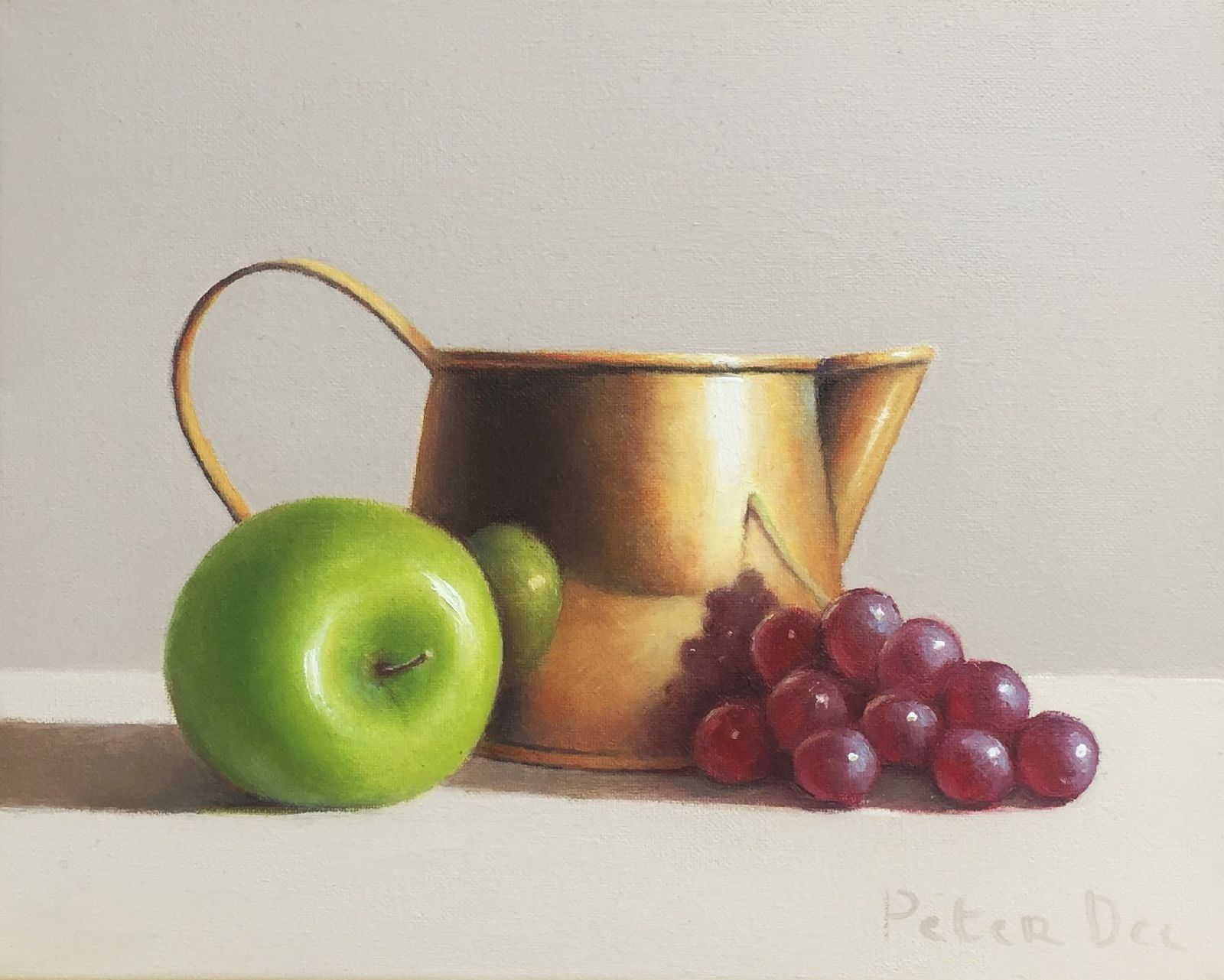 Brass Jug with Fruit by Peter Dee