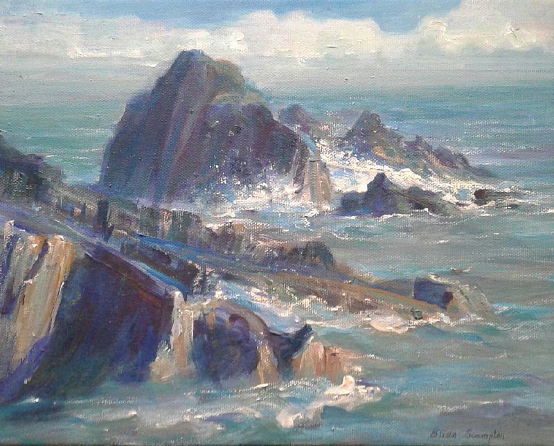 Brian Scampton -  Coastal Rocks and Waves, Lough Foyle