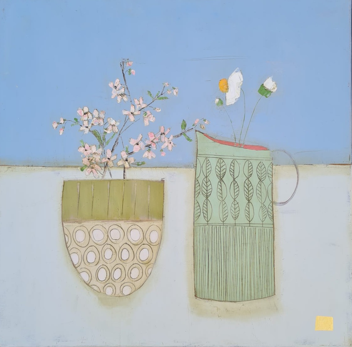 Eithne  Roberts - Egg bowl with green jug