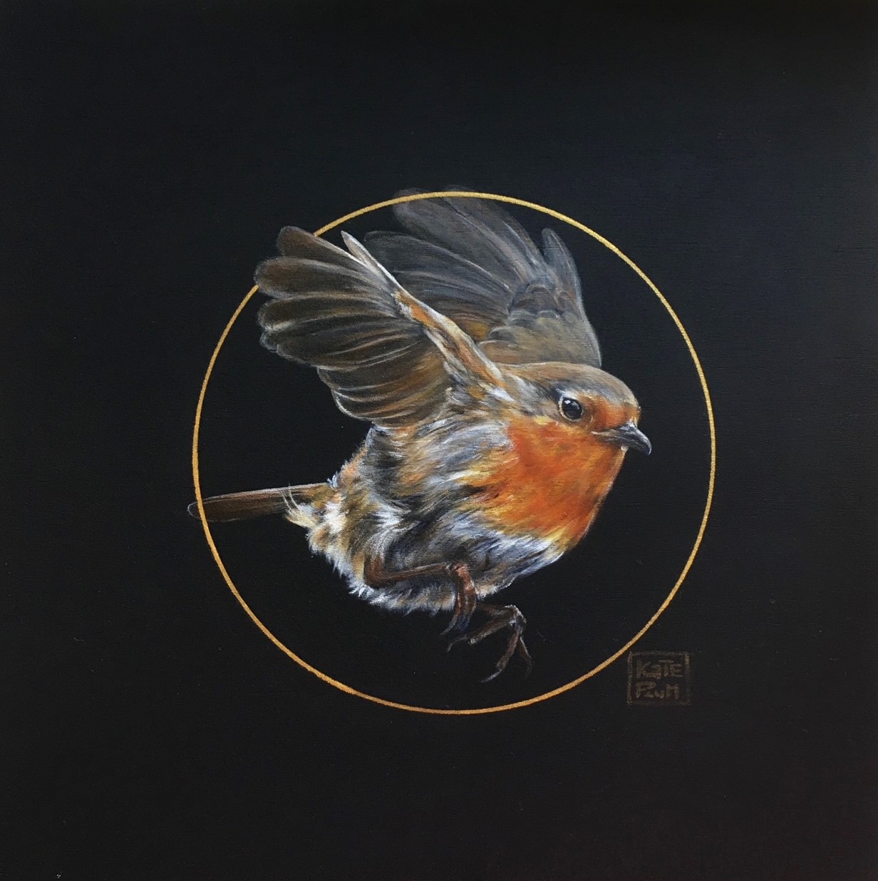 Feathered jewels Robin  by Kate Plum