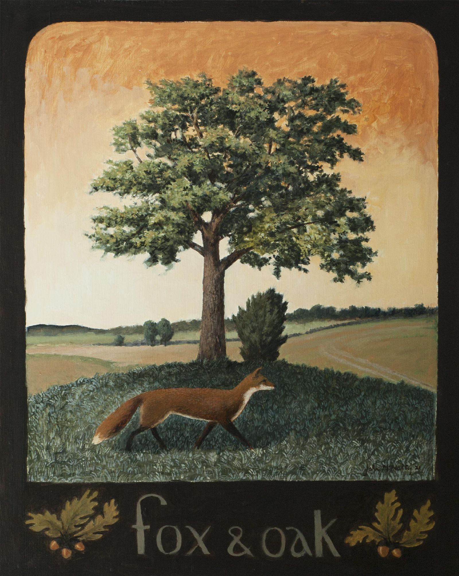 Fox and oak by John  McNulty 