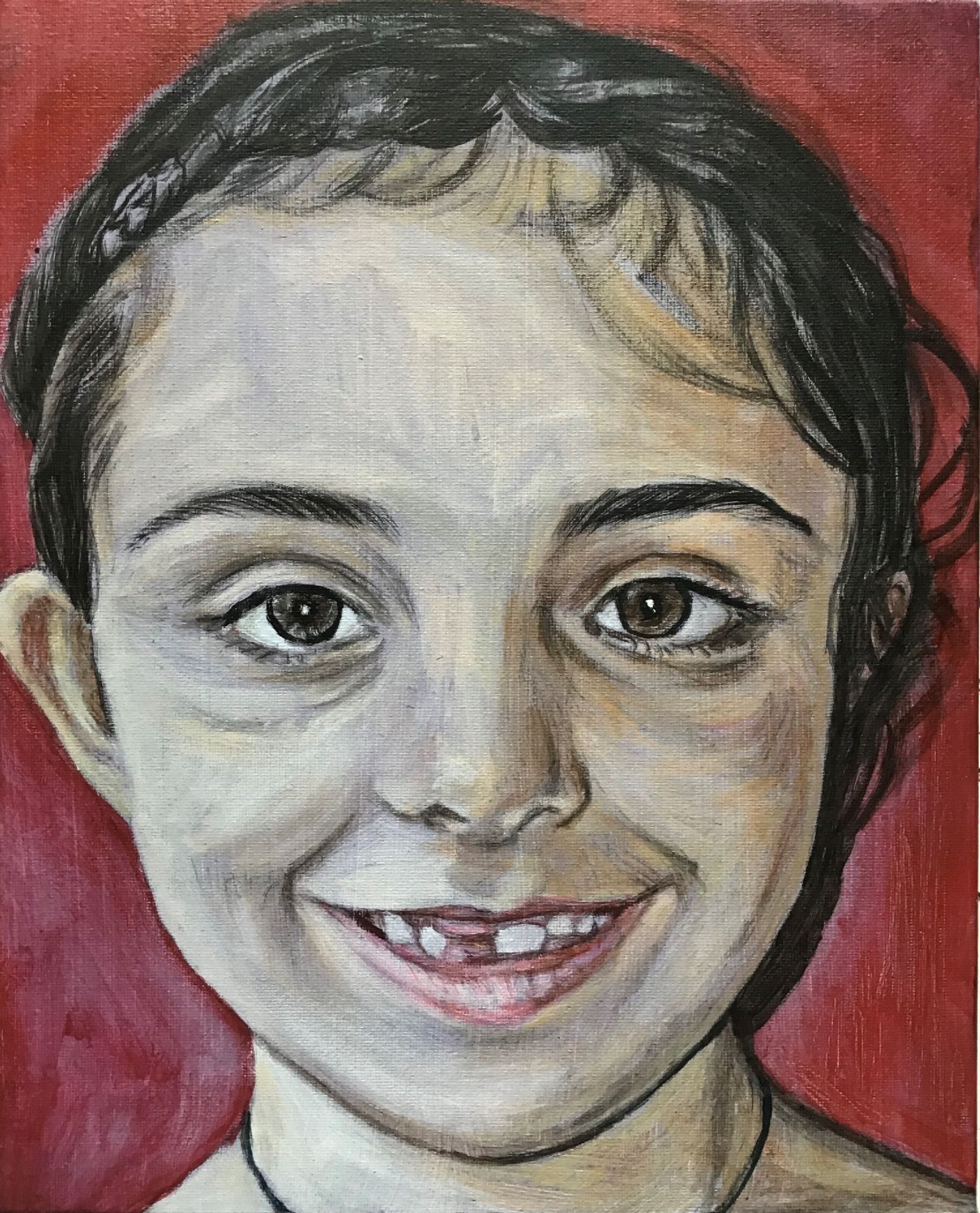 Girl with front tooth missing by Christopher Banahan