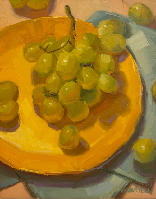 Grapes on Yellow by Kayla Martell