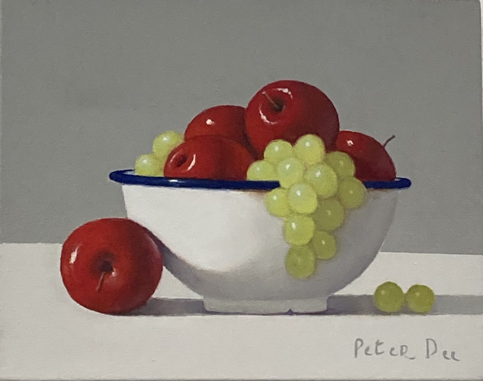 Red apples and grapes by Peter Dee
