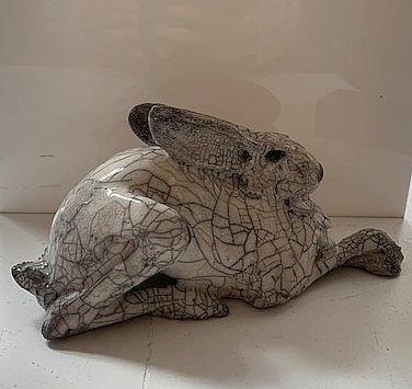View Small lying hare