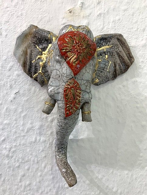 View Decorated elephant head II