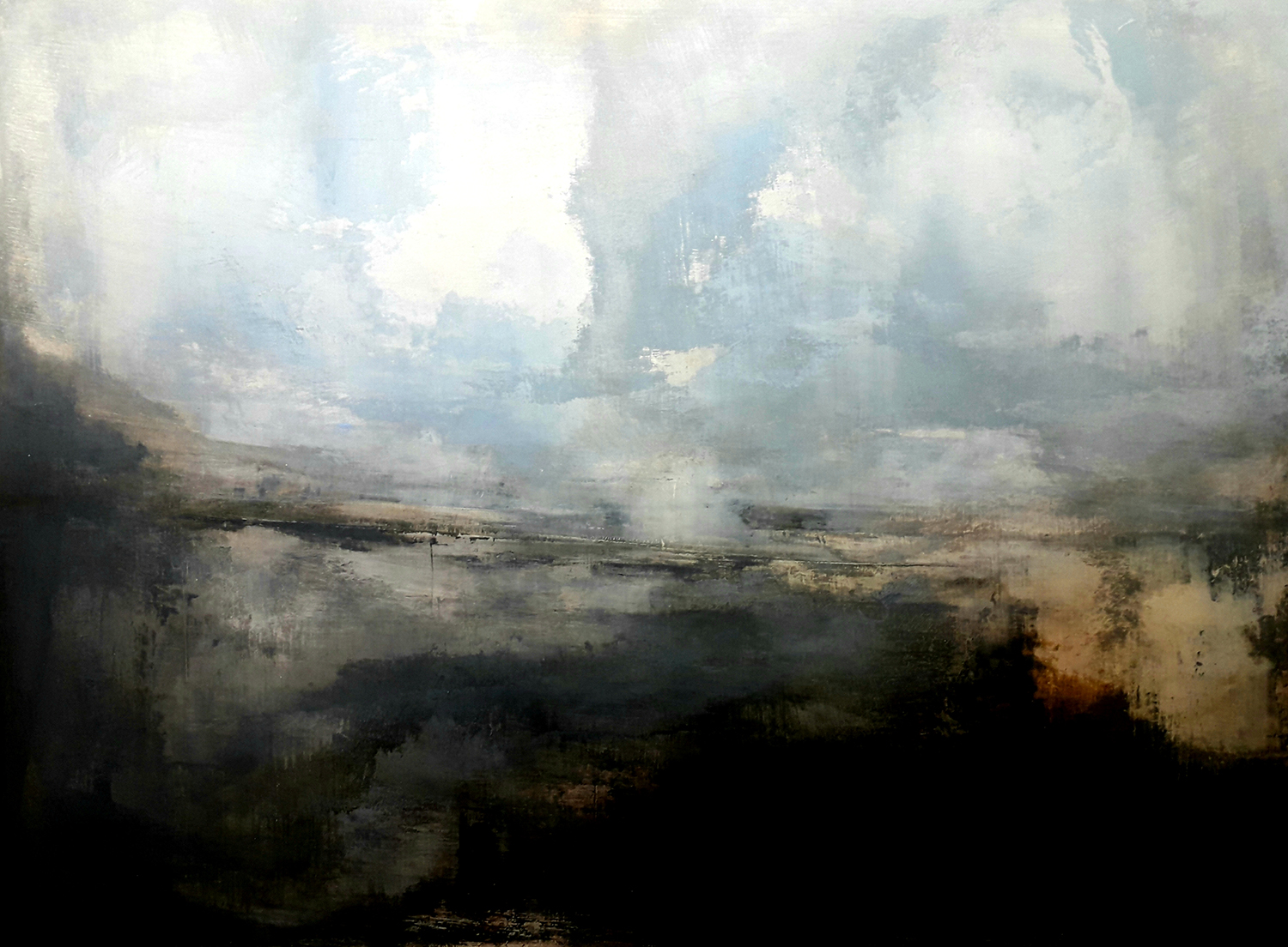 Ken Browne - Landscape with Blue Clouds  