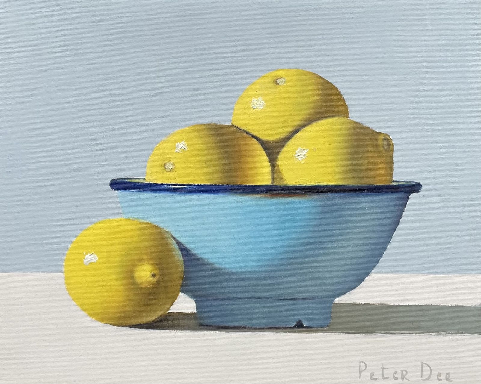 Lemons in Turquoise Bowl by Peter Dee