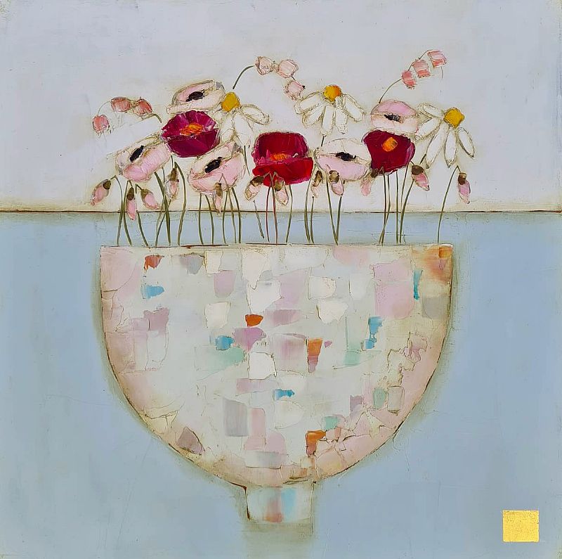 Eithne  Roberts - Mixed bowl on blue