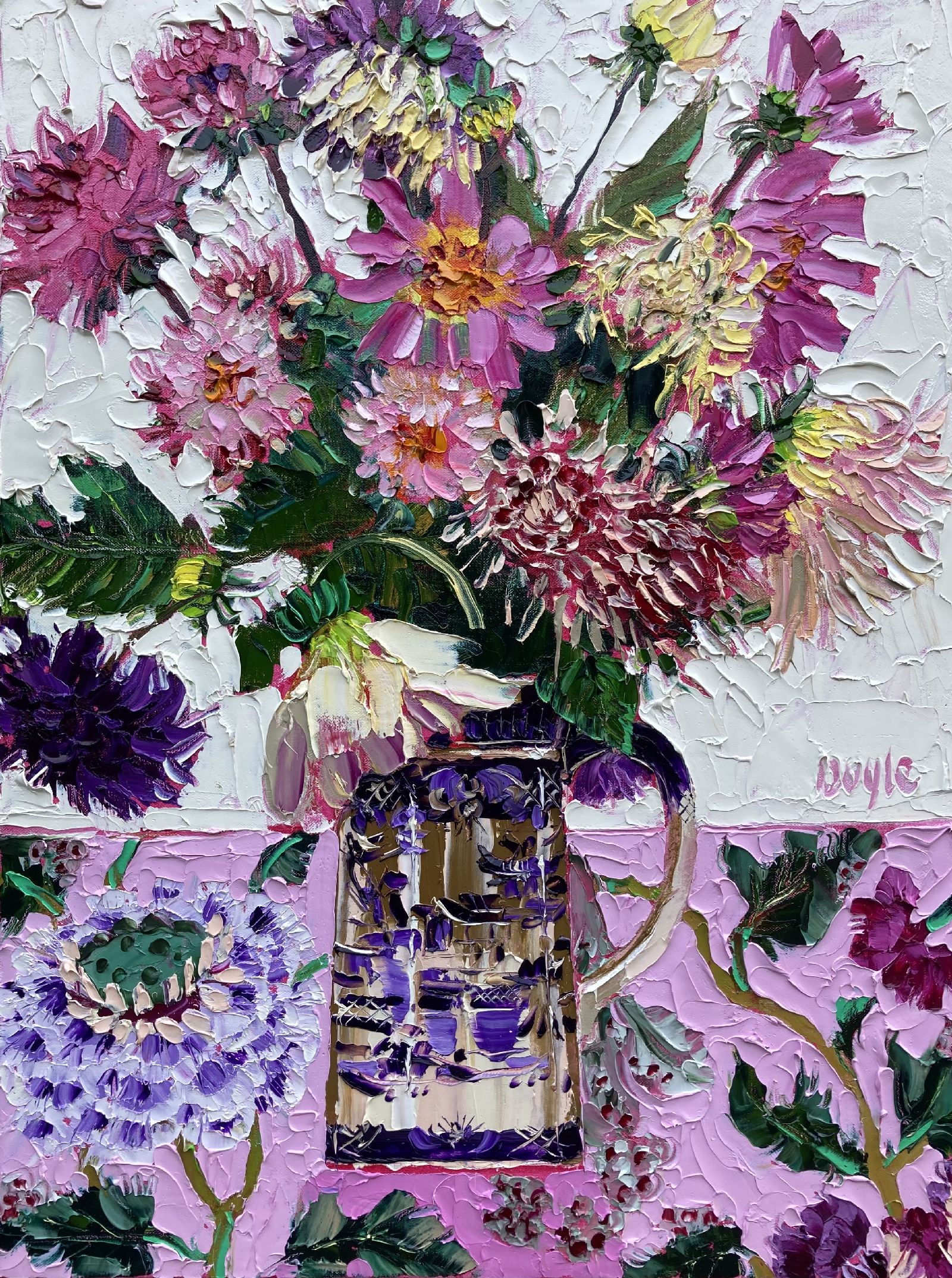 October Dahlias by Lucy Doyle