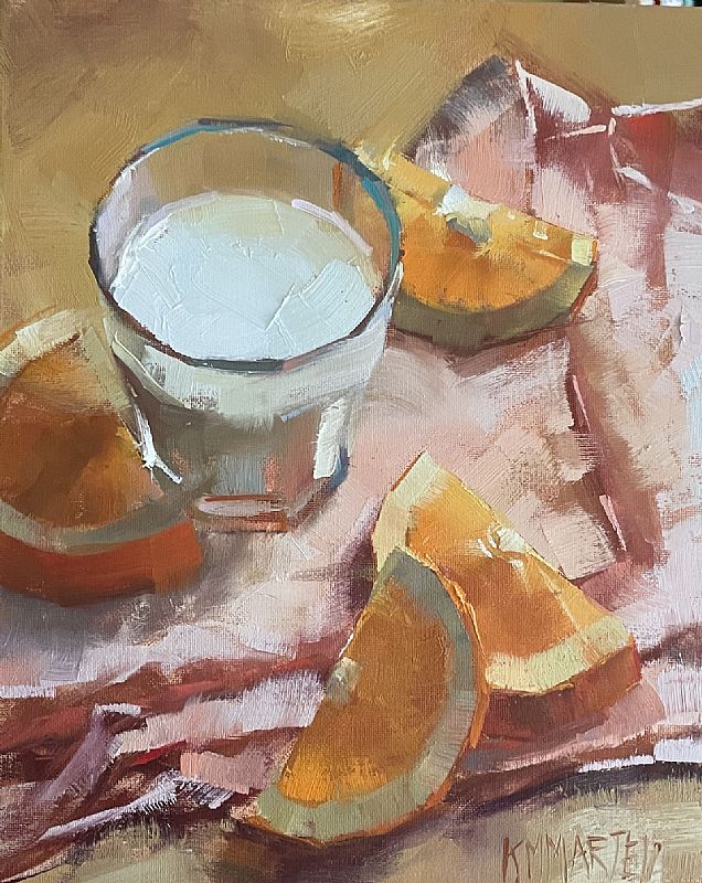 View Oranges by the milk