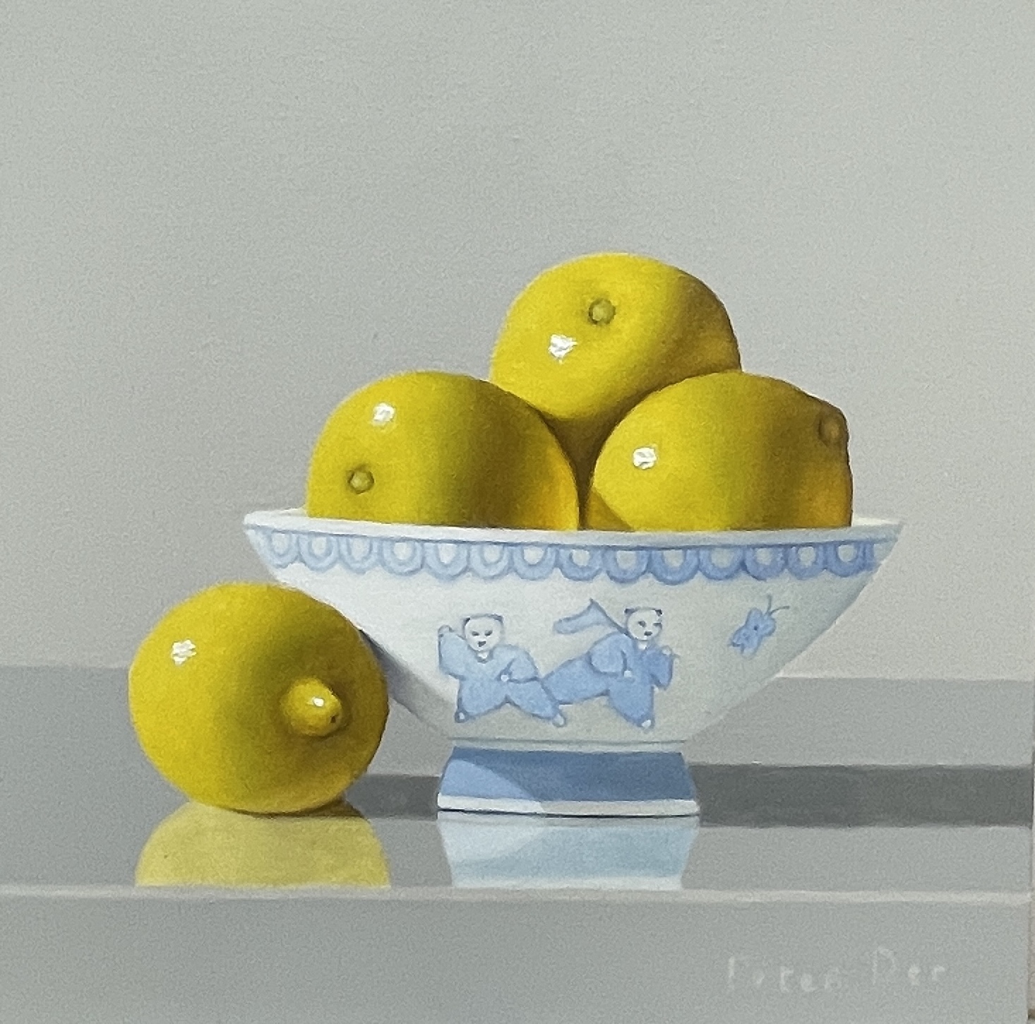 Oriental Bowl with Lemons by Peter Dee