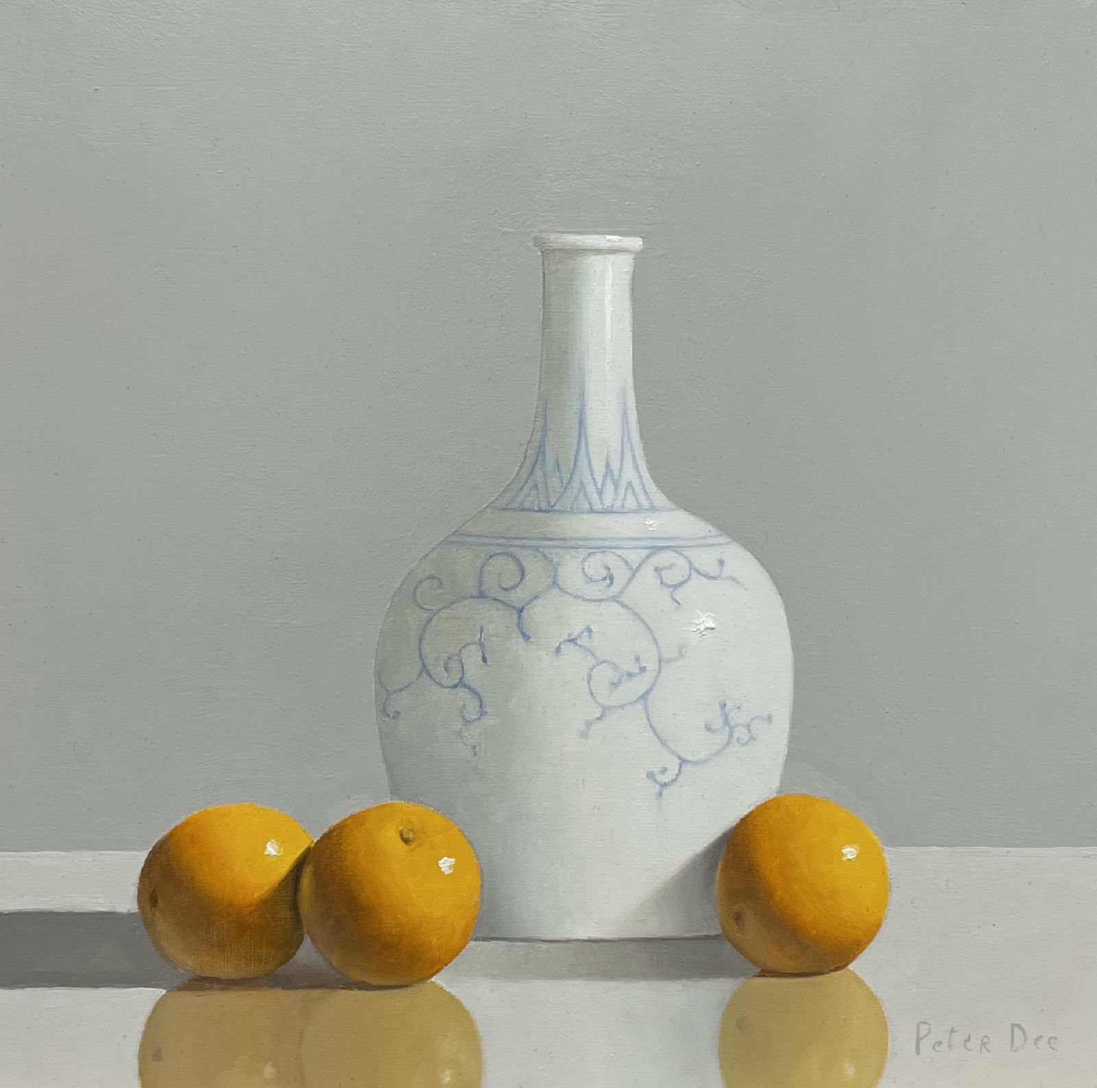 Oriental Vase with Oranges by Peter Dee