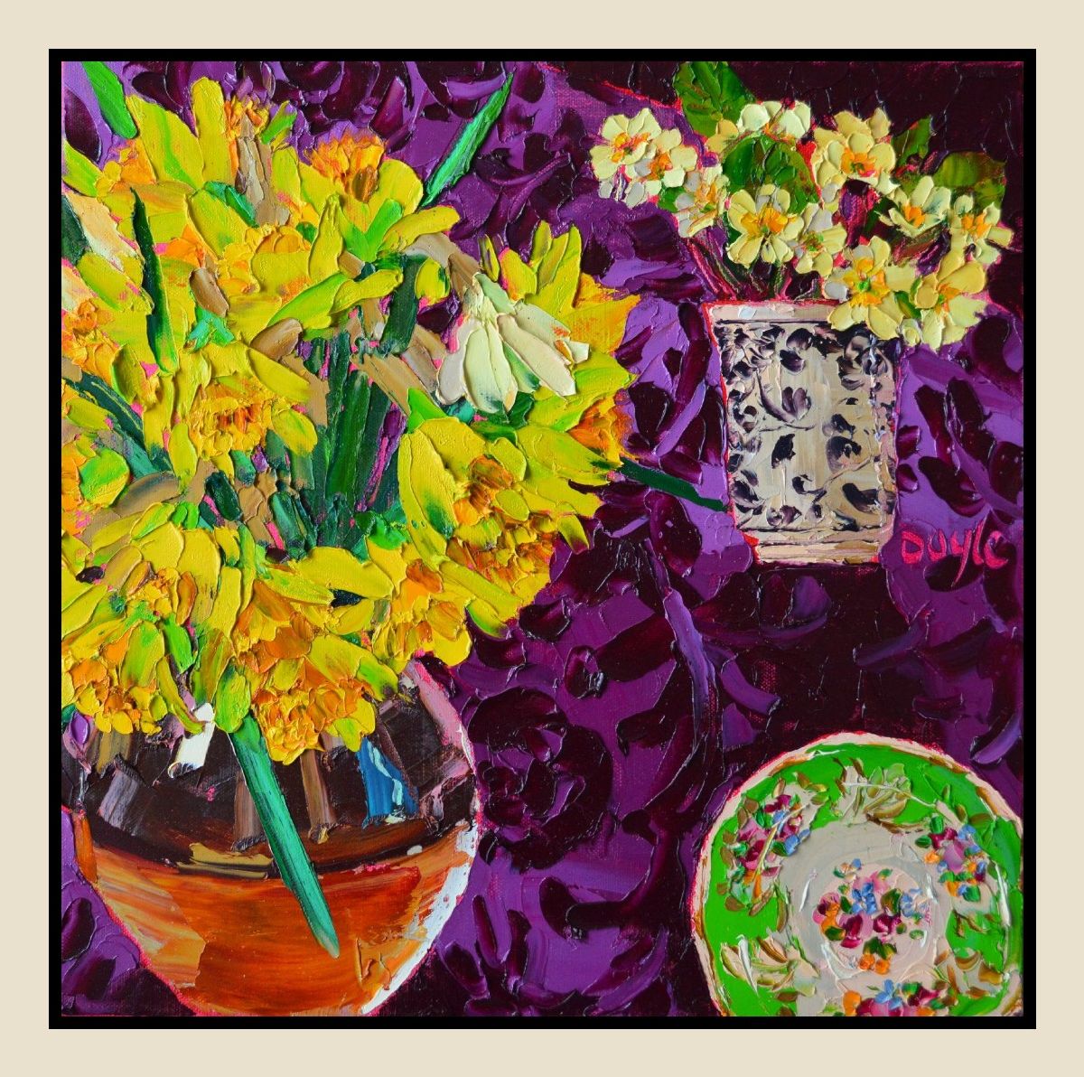 Primroses and Daffodils by Lucy Doyle