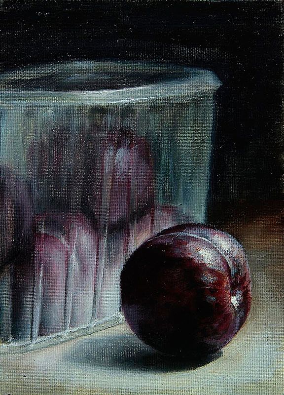 Punnet of Plums by  Unknown