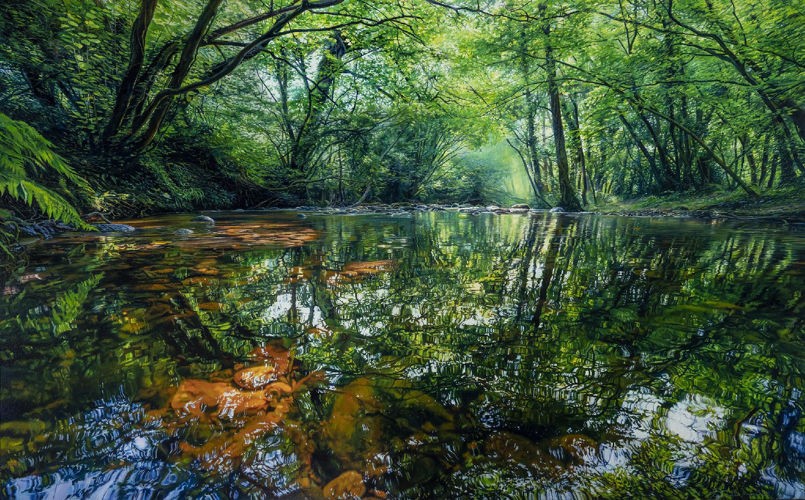 Self-reflection, Knocksink Woods, Enniskerry  by Sergey  Talichkin 