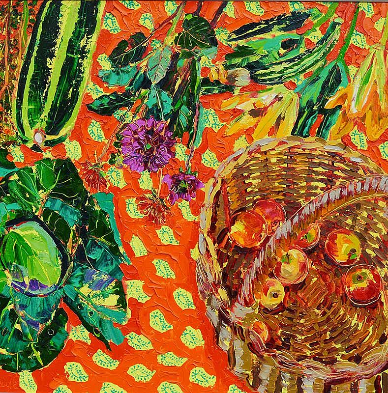 Still Life with Garden Produce by Lucy Doyle