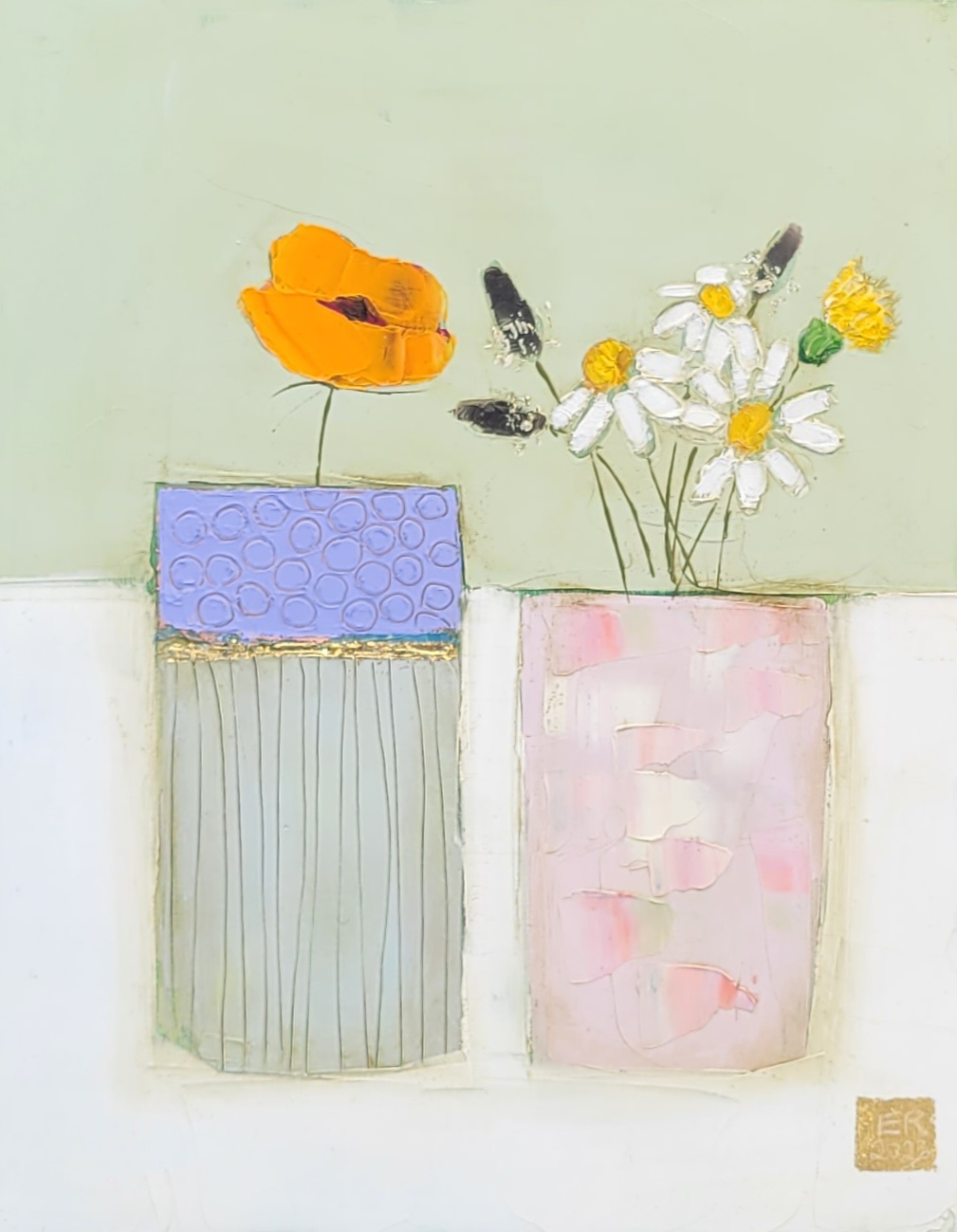 Eithne  Roberts - Two wild vases