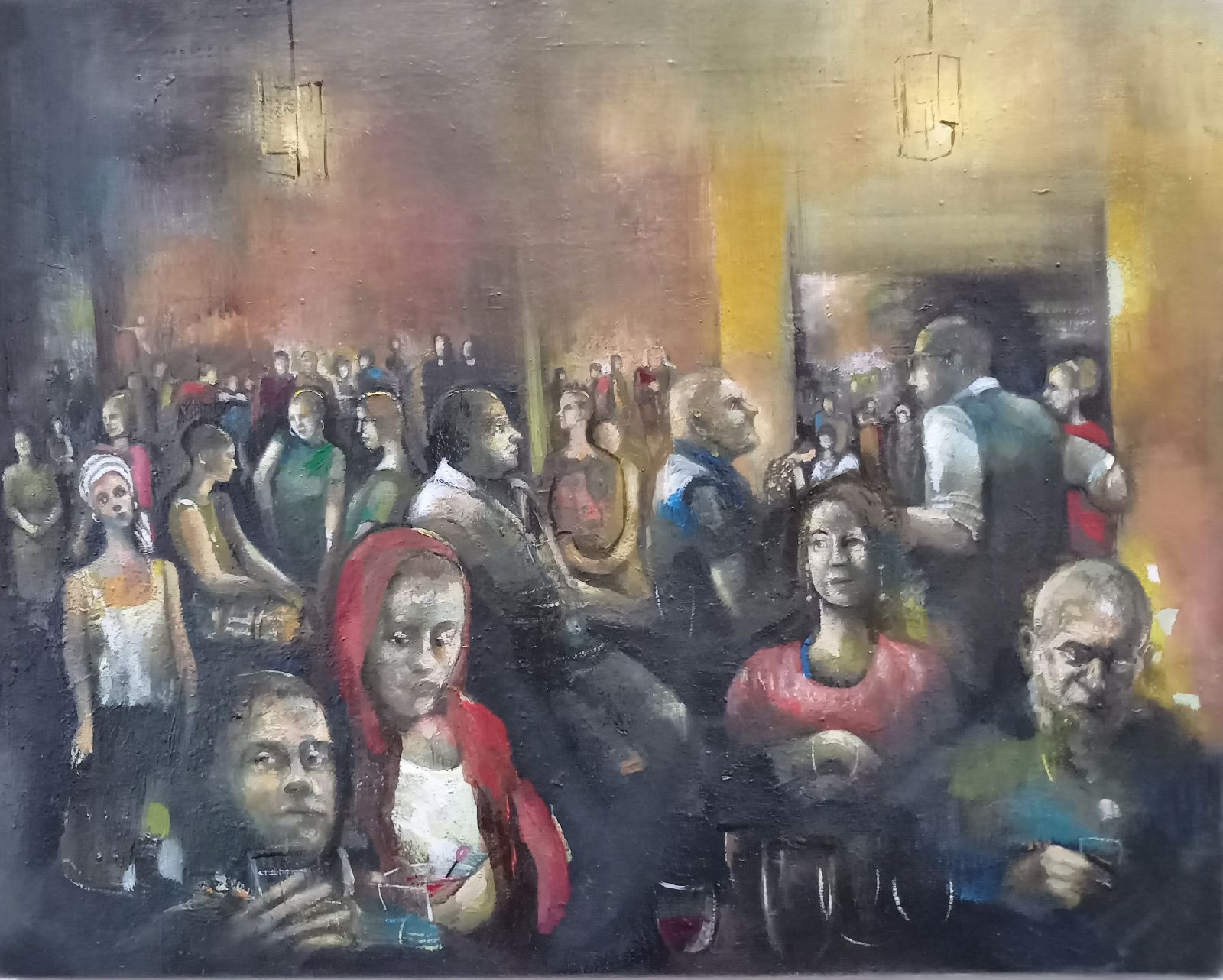 Waiting for the Act, Arthurs's Bar by Maggie Wright