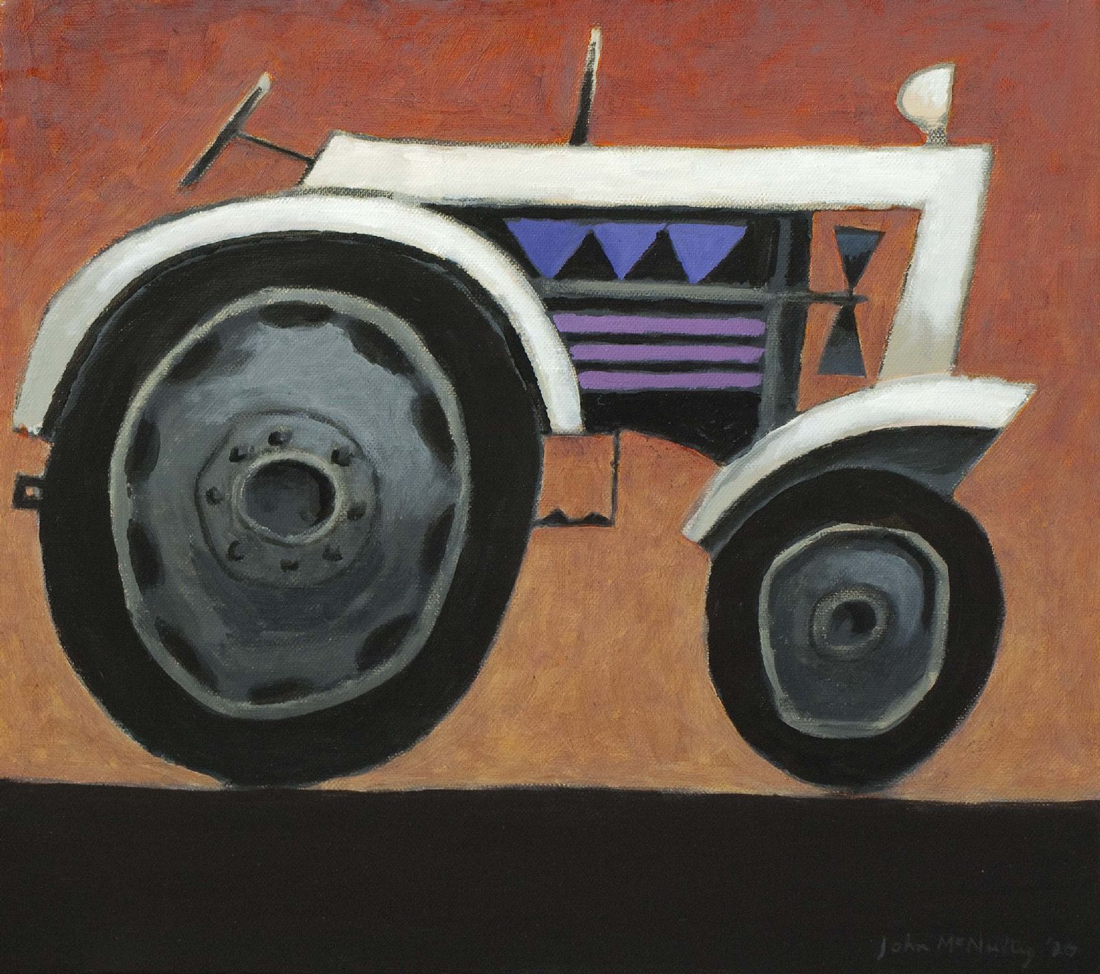 White tractor by John  McNulty 