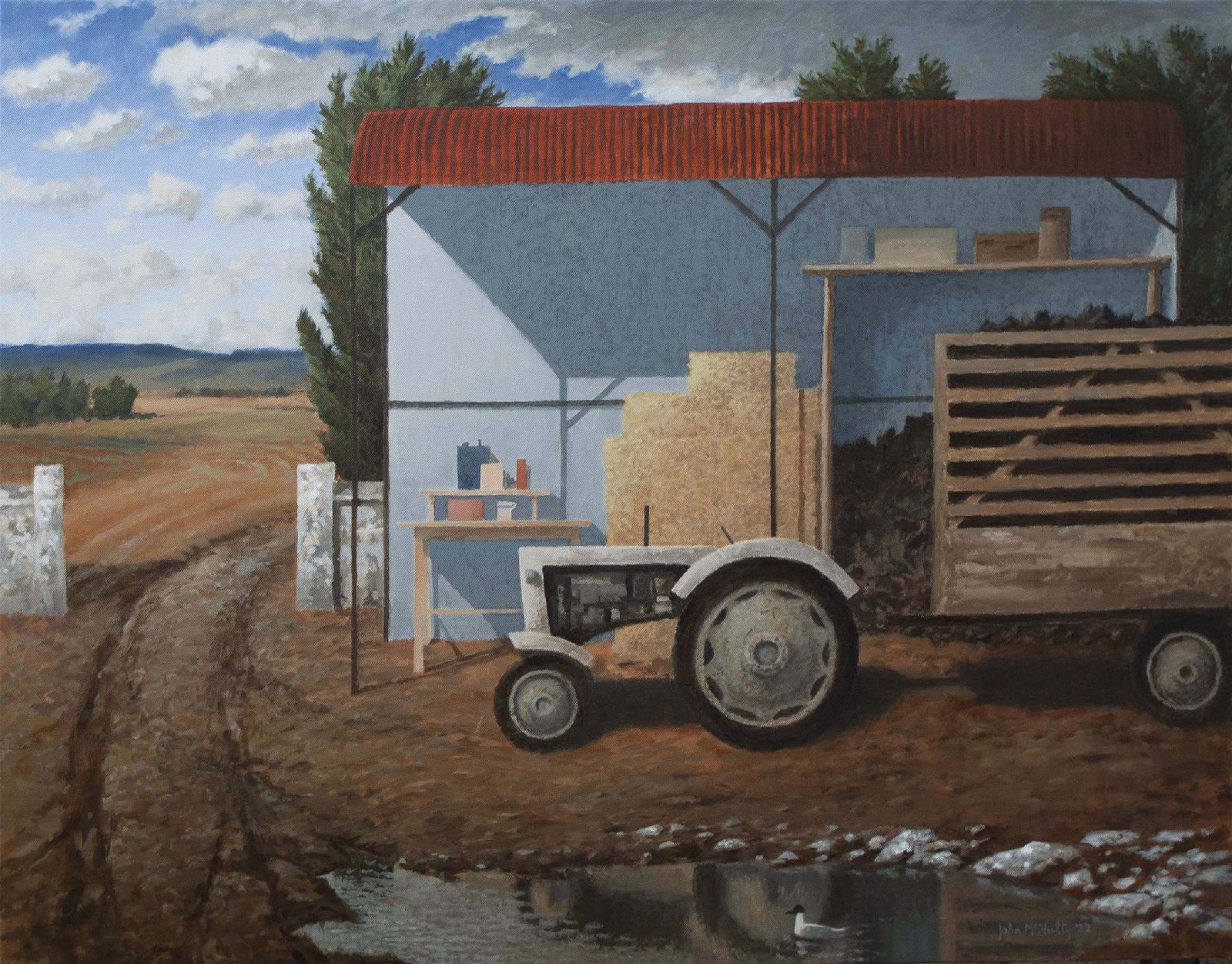 John  McNulty - White tractor and tern
