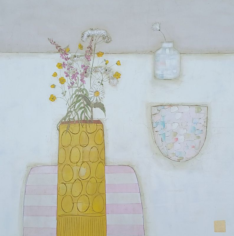 Eithne  Roberts - Yellow dots and pink stripes